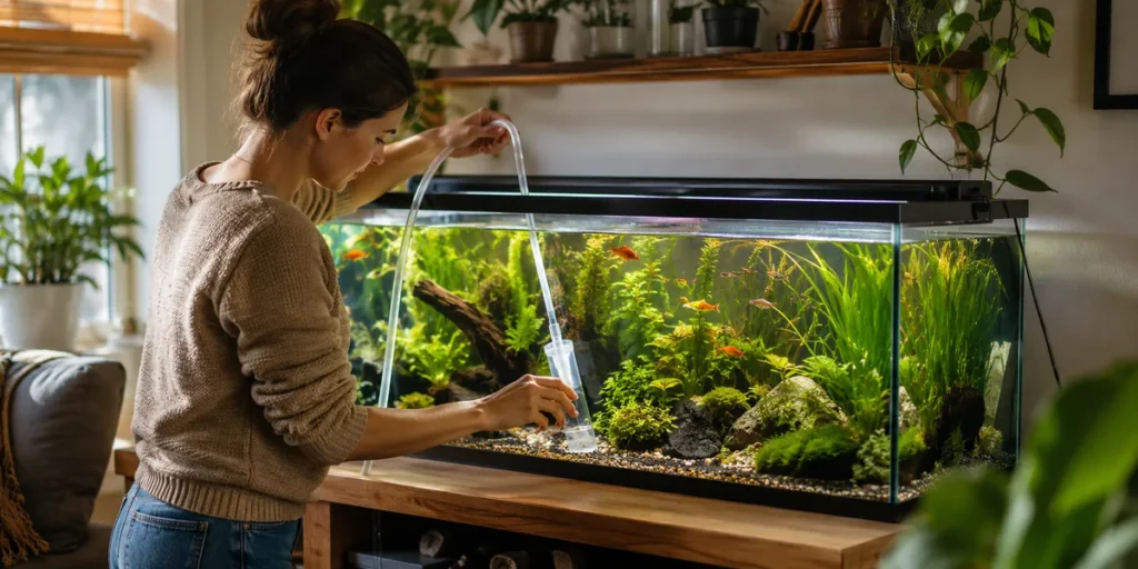 mantener el acuario limpio