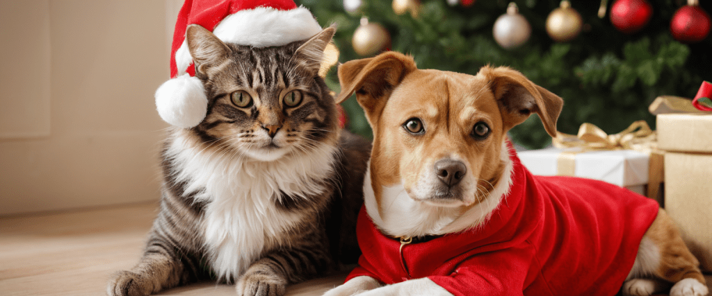 mascota durante las fiestas